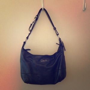 Coach denim blue shoulder purse